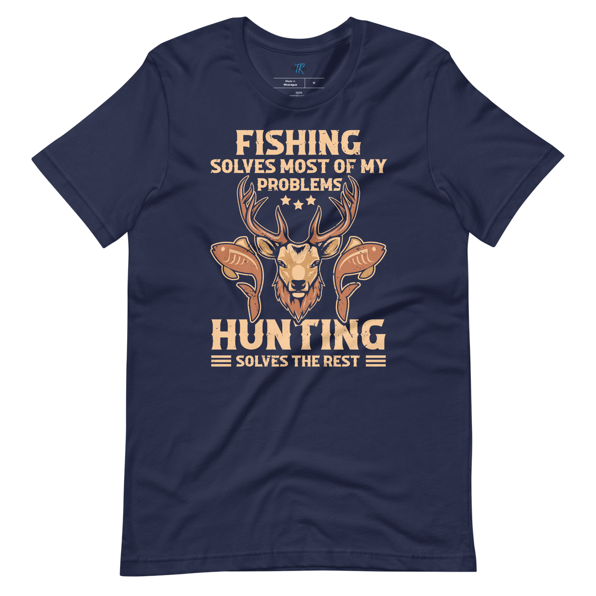 Premium Vector  Fishing solves most of my problems hunting solves the rest shirt  funny fishing shirt premium vector