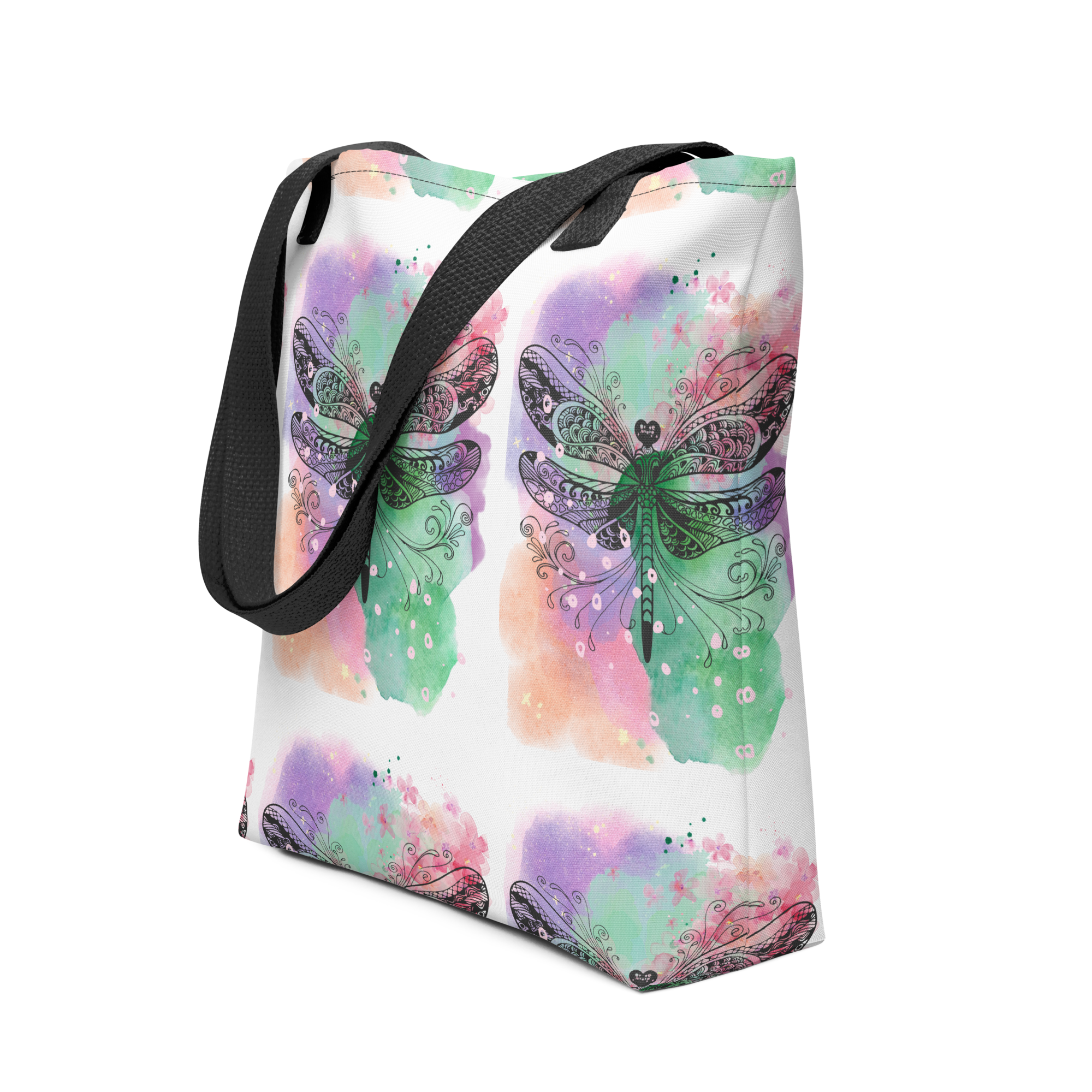 Watercolor Dragonfly Tote Bag