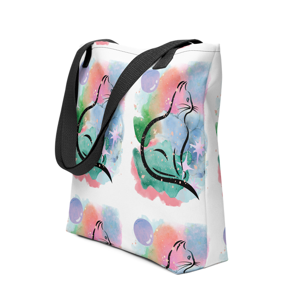 Watercolor Cat Tote Bag