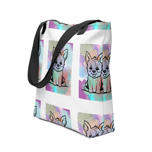 Watercolor Puppy Tote Bag