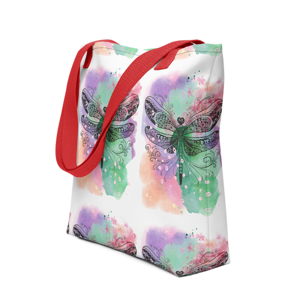 Watercolor Dragonfly Tote Bag