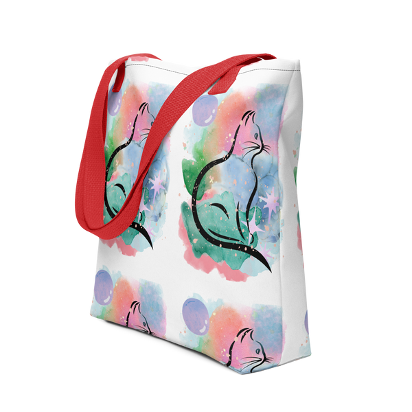 Watercolor Cat Tote Bag