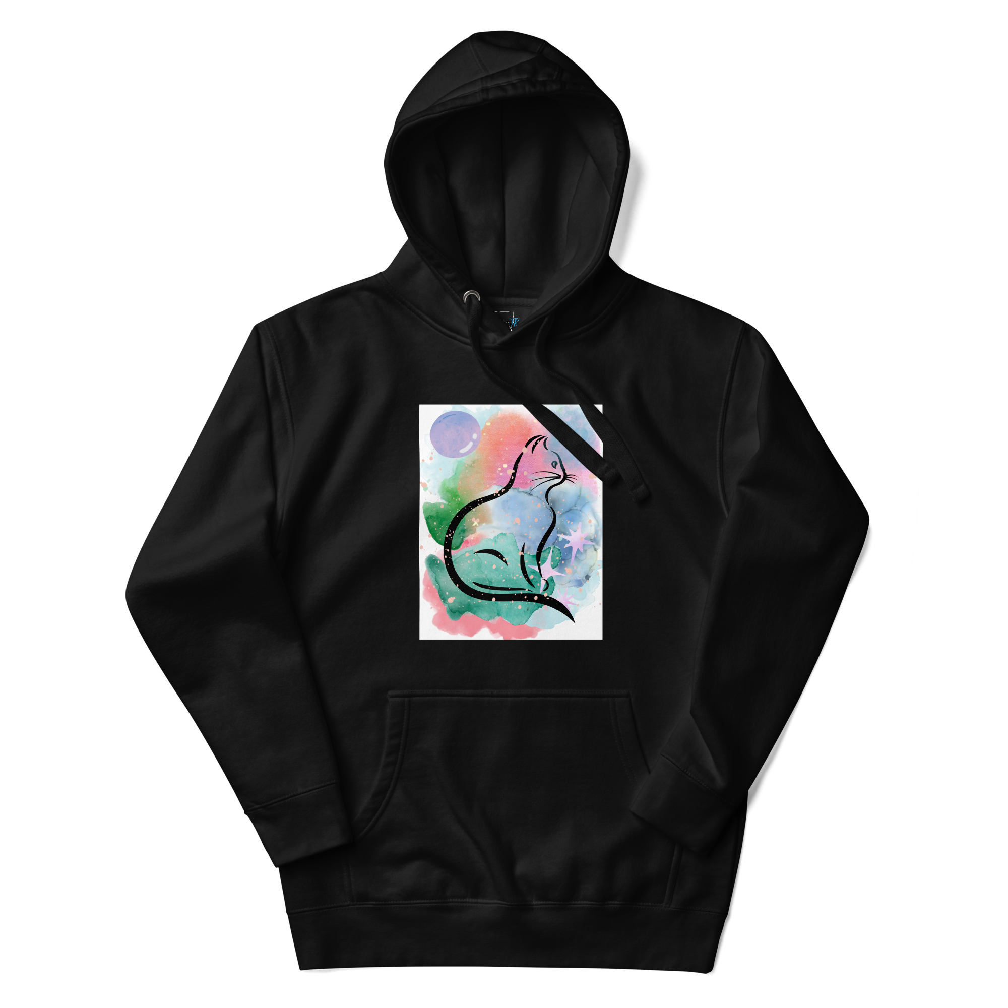 Watercolor Cat Hoodie