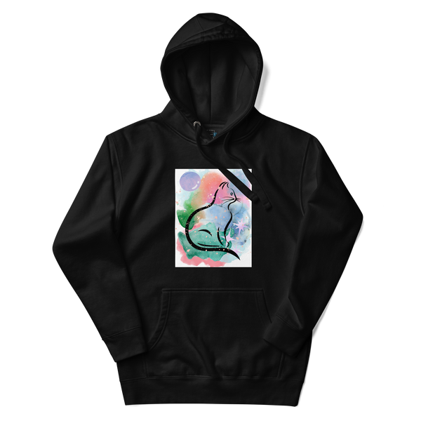 Watercolor Cat Hoodie