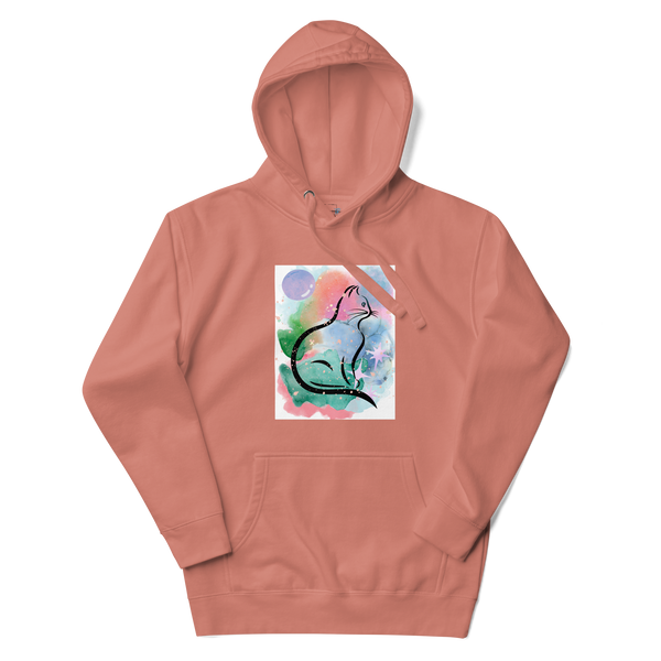 Watercolor Cat Hoodie