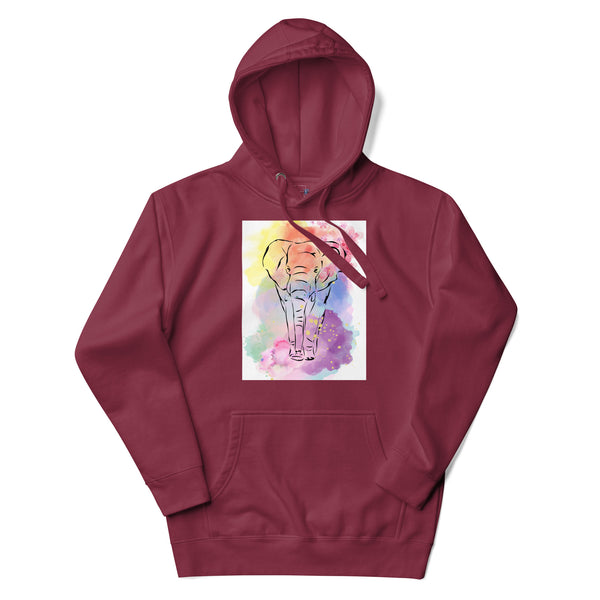 Watercolor Elephant Hoodie