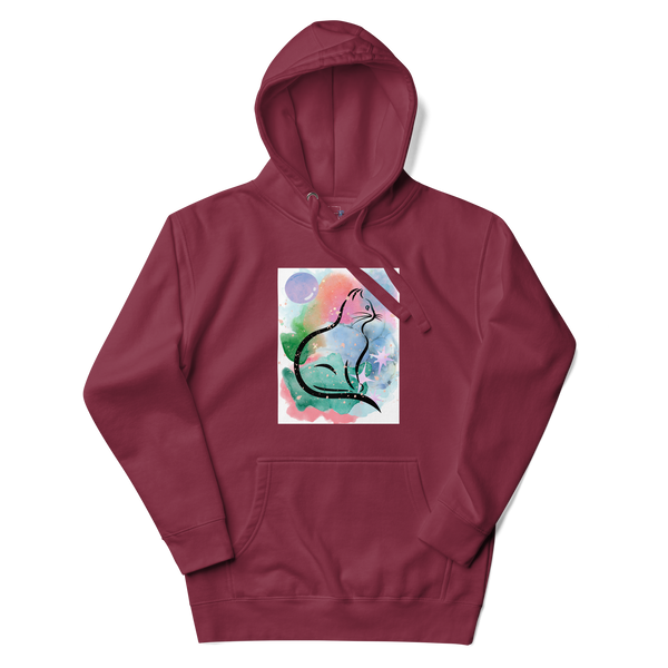 Watercolor Cat Hoodie