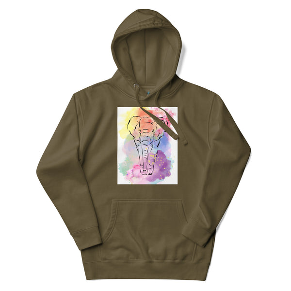 Watercolor Elephant Hoodie