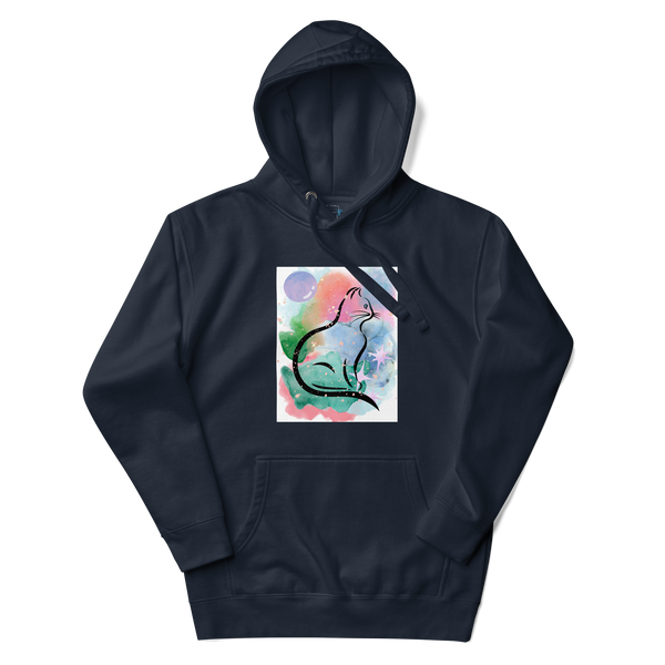 Watercolor Cat Hoodie