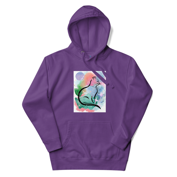 Watercolor Cat Hoodie