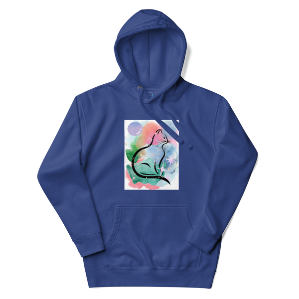 Watercolor Cat Hoodie