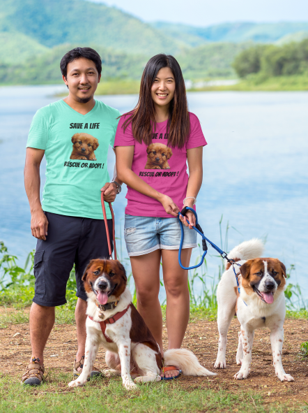 RESCUE OR ADOPT! Short-Sleeve T-Shirt