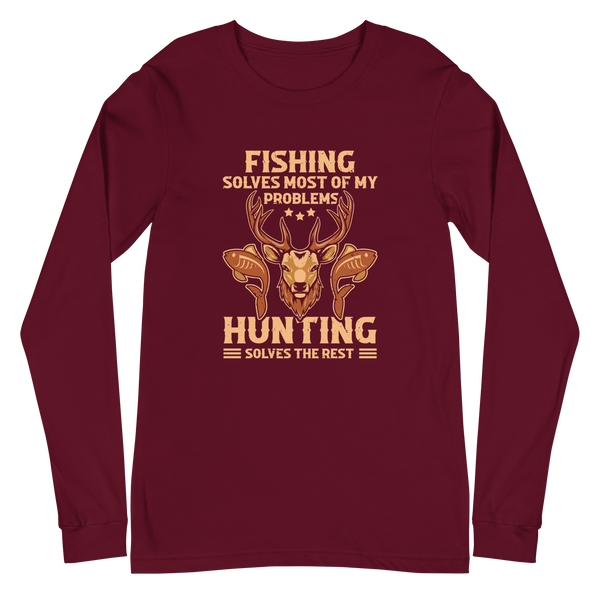 FISHING SOLVES MOST OF MY PROBLEMS... Long-Sleeve T-Shirt