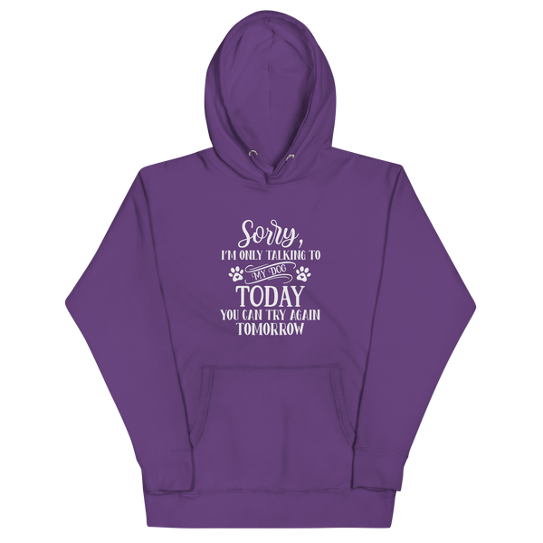 SORRY I'M ONLY TALKING TO MY DOG TODAY Hoodie