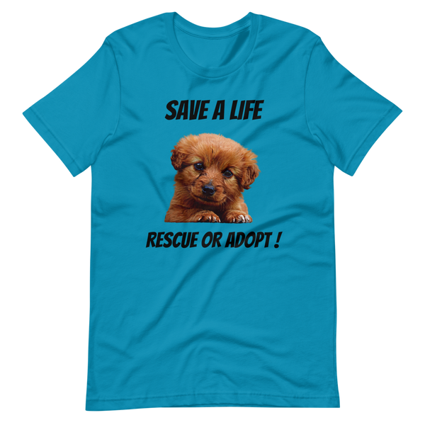 RESCUE OR ADOPT! Short-Sleeve T-Shirt