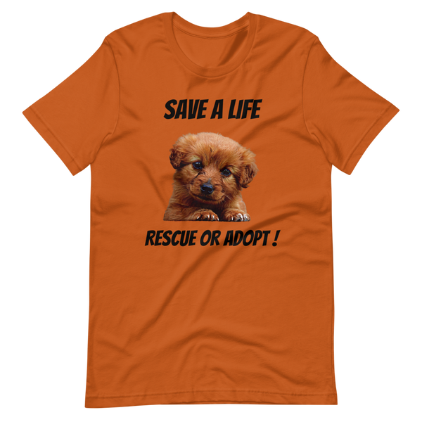 RESCUE OR ADOPT! Short-Sleeve T-Shirt