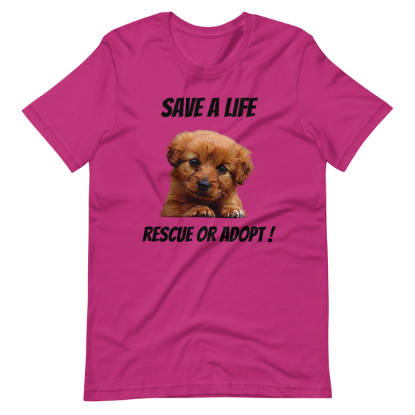 RESCUE OR ADOPT! Short-Sleeve T-Shirt