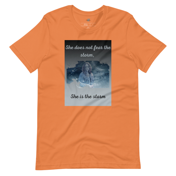 SHE DOES NOT FEAR THE STORM Short-Sleeve T-Shirt