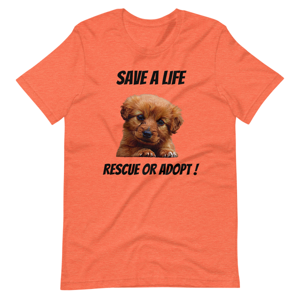 RESCUE OR ADOPT! Short-Sleeve T-Shirt