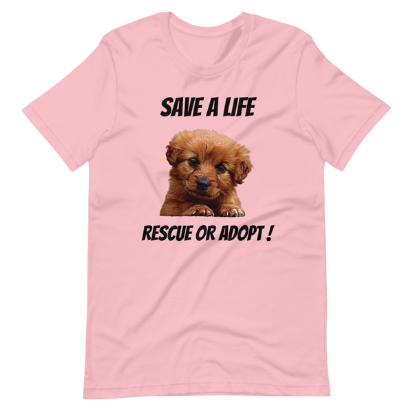 RESCUE OR ADOPT! Short-Sleeve T-Shirt