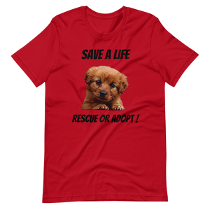 RESCUE OR ADOPT! Short-Sleeve T-Shirt