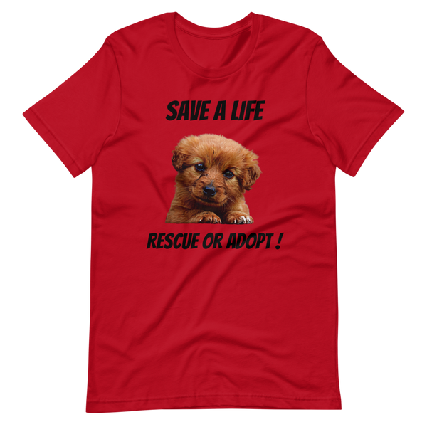 RESCUE OR ADOPT! Short-Sleeve T-Shirt