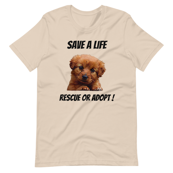 RESCUE OR ADOPT! Short-Sleeve T-Shirt