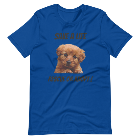 RESCUE OR ADOPT! Short-Sleeve T-Shirt