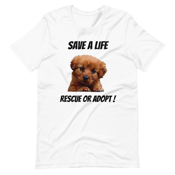 RESCUE OR ADOPT! Short-Sleeve T-Shirt